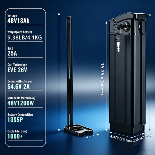 48V 13Ah E-Bike Lithium-ion Battery – High-Performance Power for Electric Bicycles