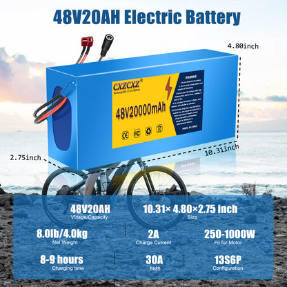 48V20AH  Lithium Battery for E-bikes