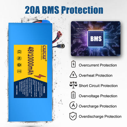 48V 10Ah Lithium-ion E-Bike Battery Pack