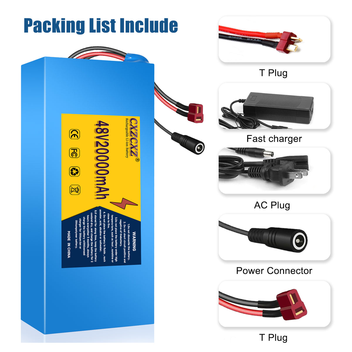48V20AH  Lithium Battery for E-bikes