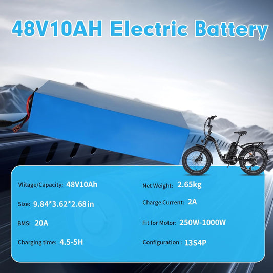 48V 10Ah Lithium-ion E-Bike Battery Pack