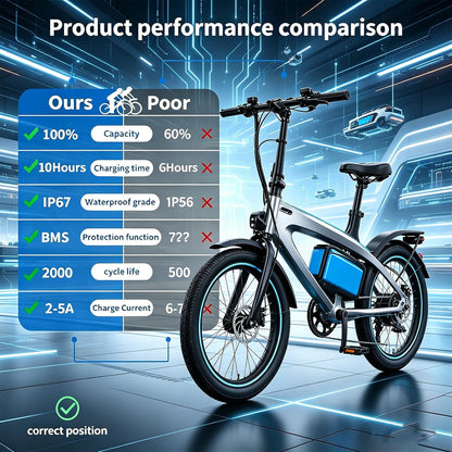 48V 10Ah Lithium-ion E-Bike Battery Pack