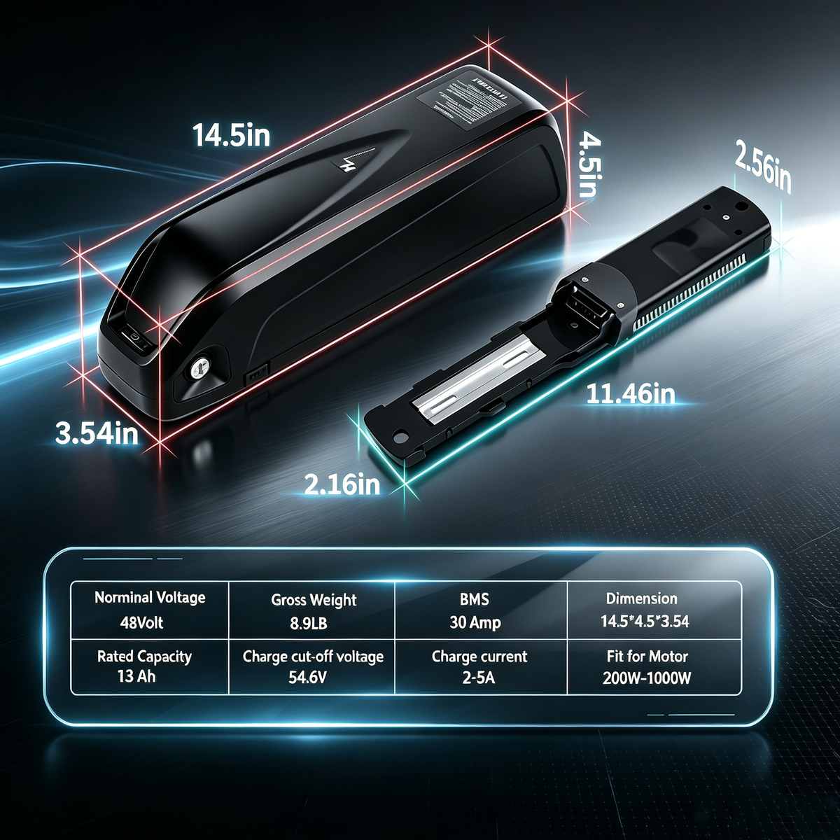 48V 13Ah Hailong Ebike Battery